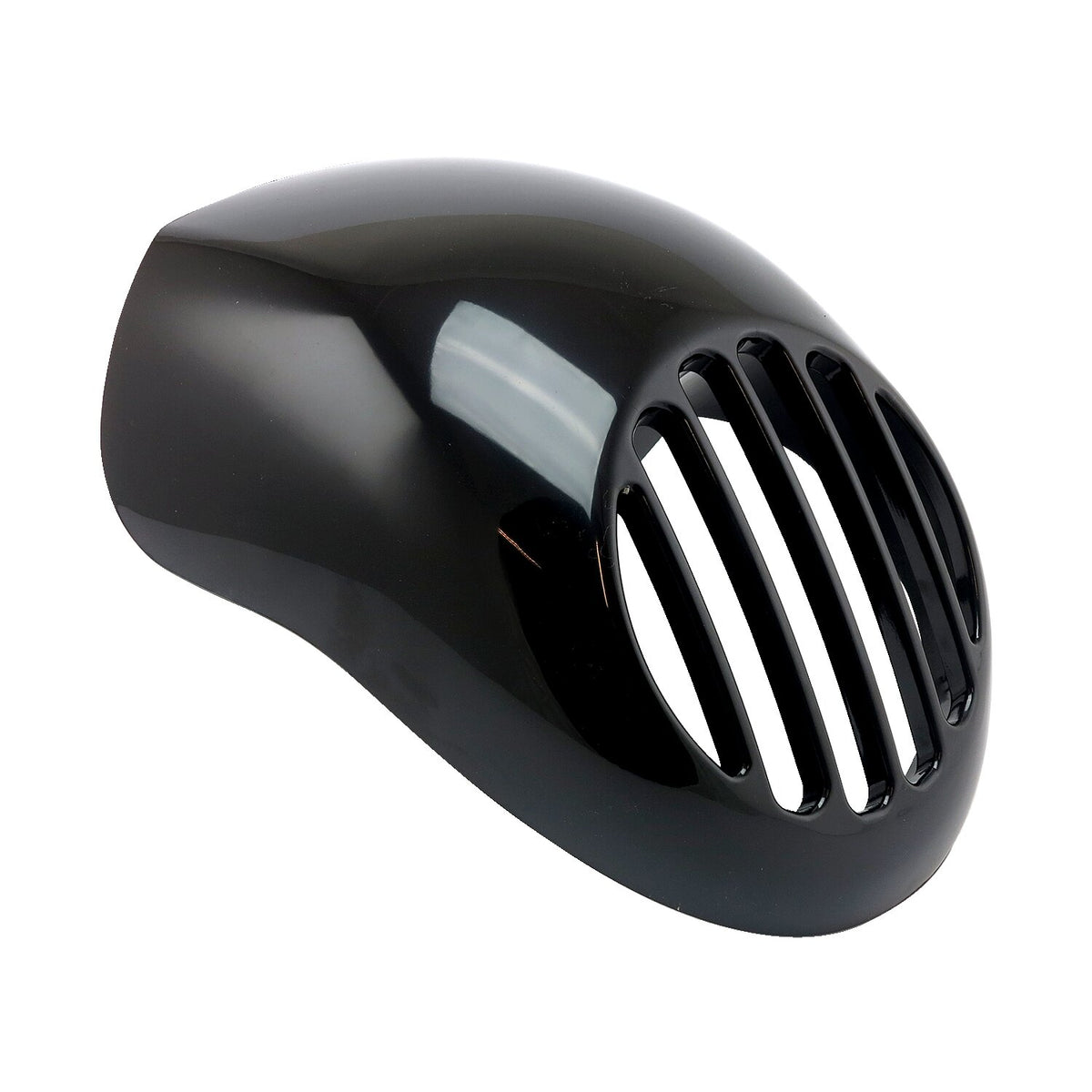 Upper headlamp fly fairing with integrated headlamp grill