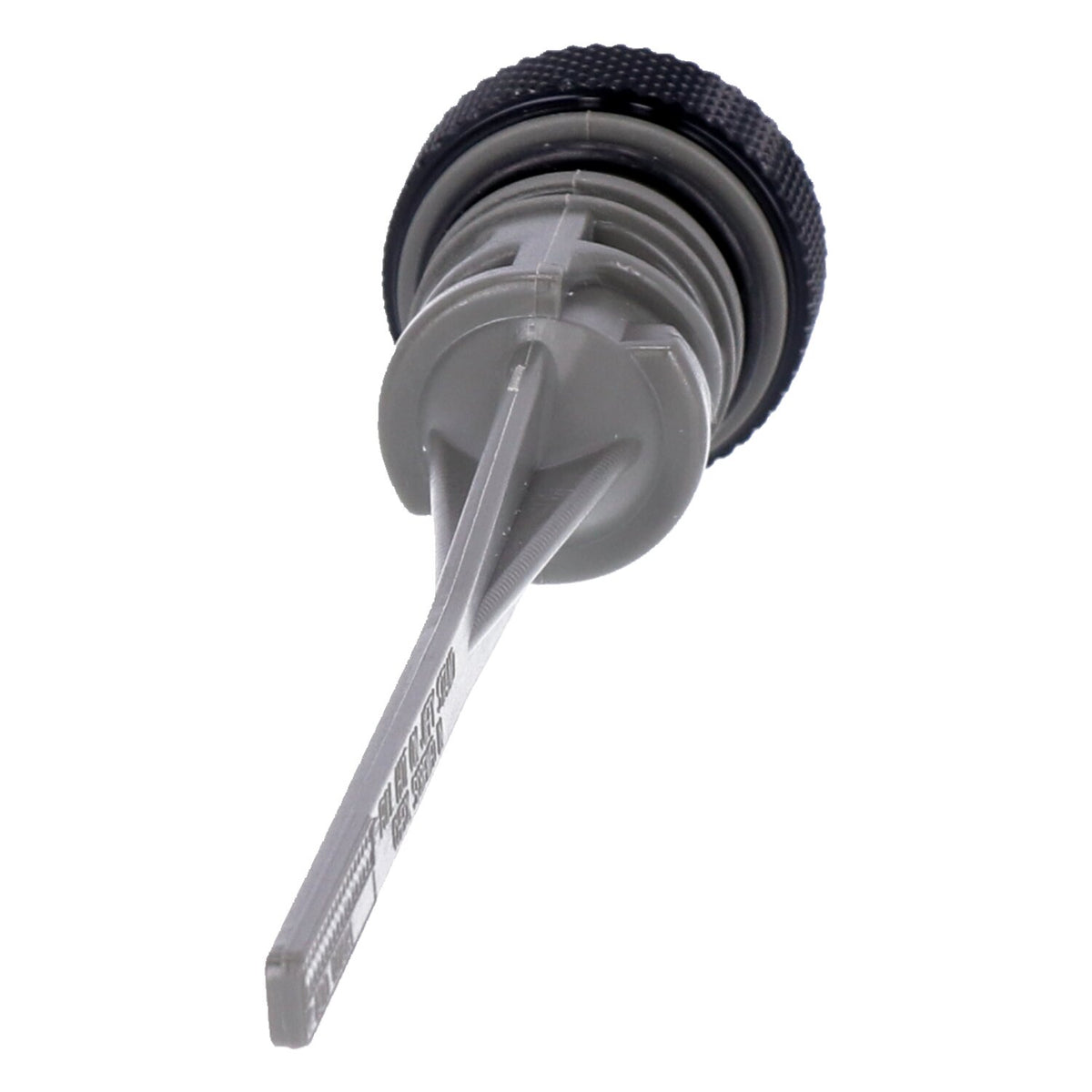 Oil tank fill plug / dipstick assembly motor oil. Black