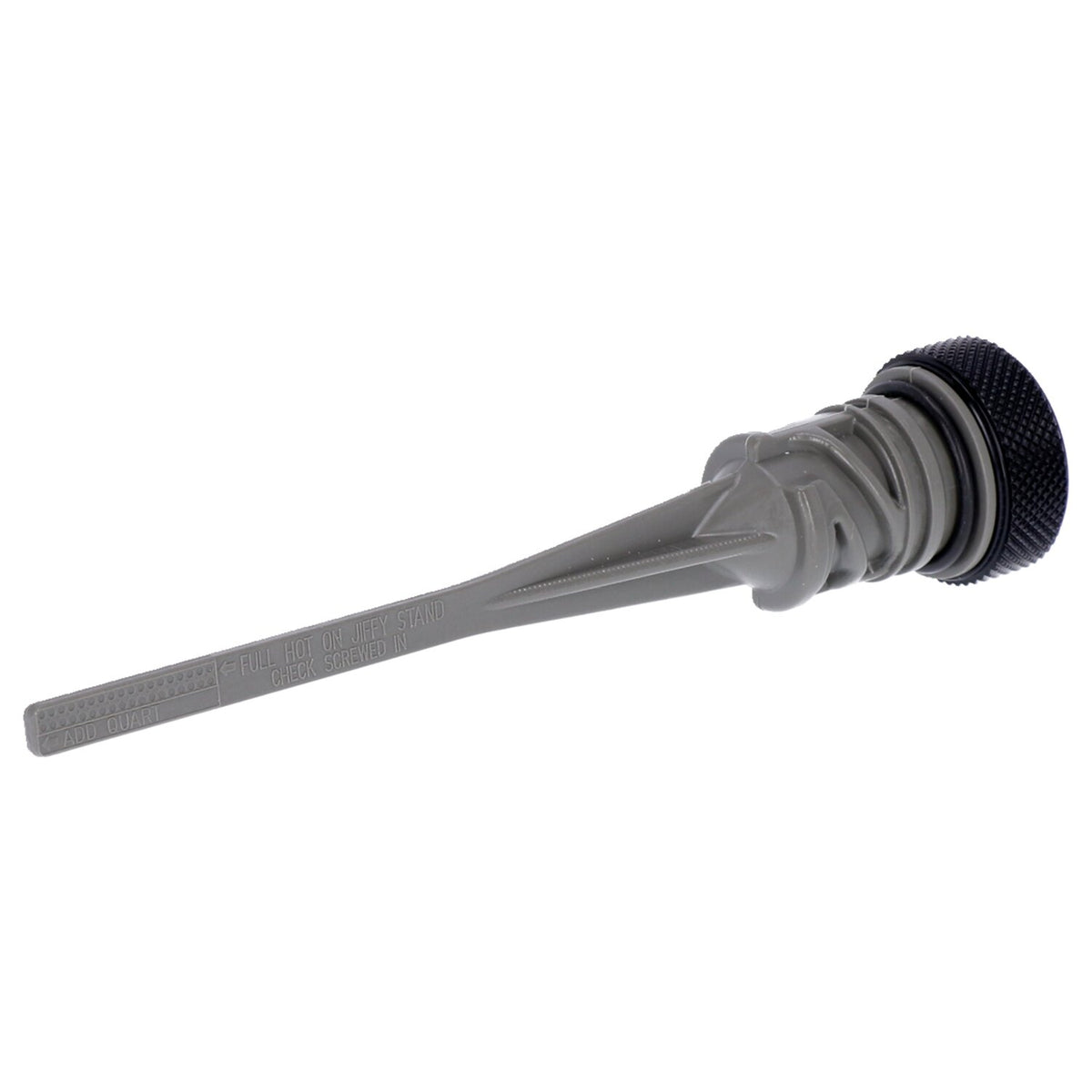 Oil tank fill plug / dipstick assembly motor oil. Black
