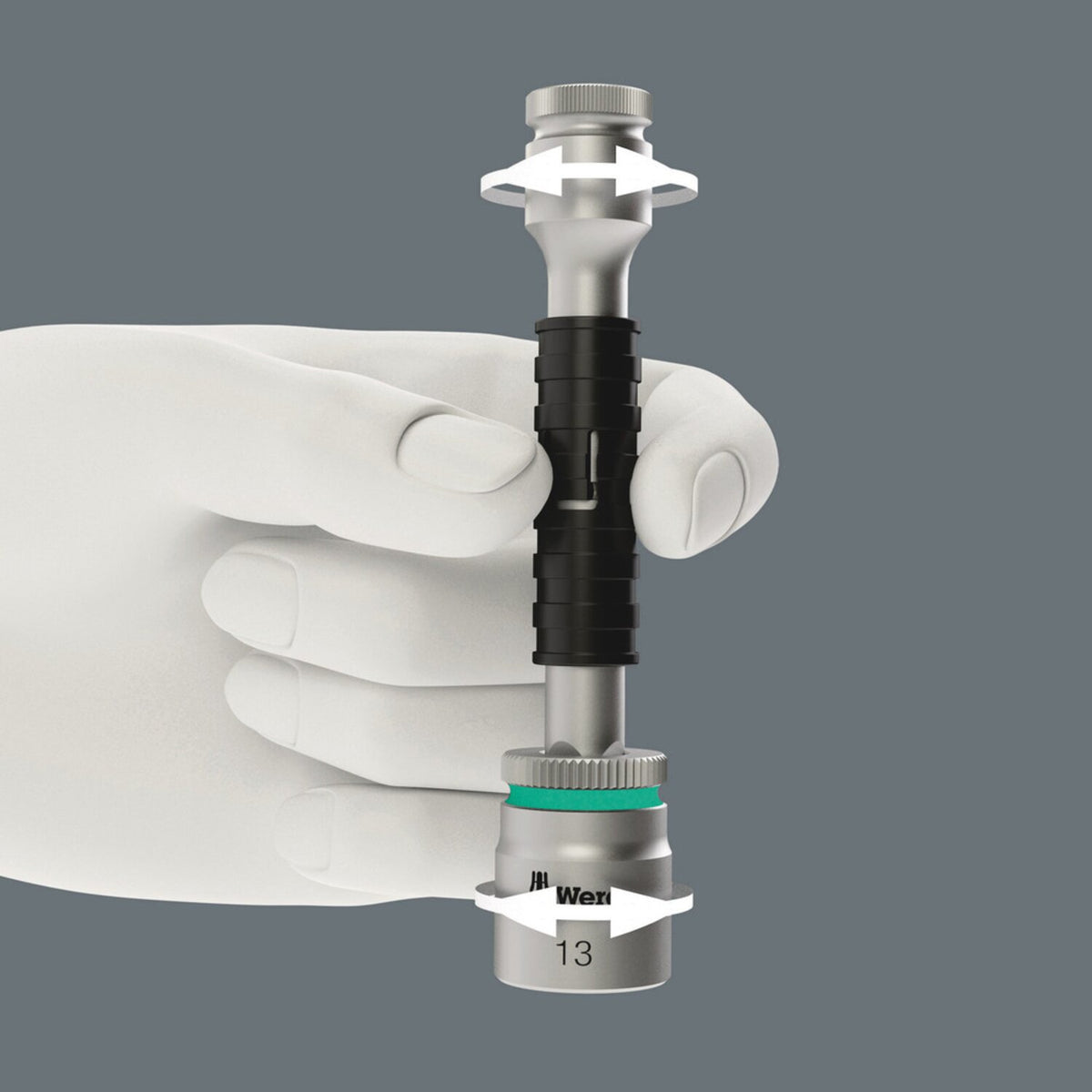 Wera Zyklop 1/4" Flexible lock short extension 75mm