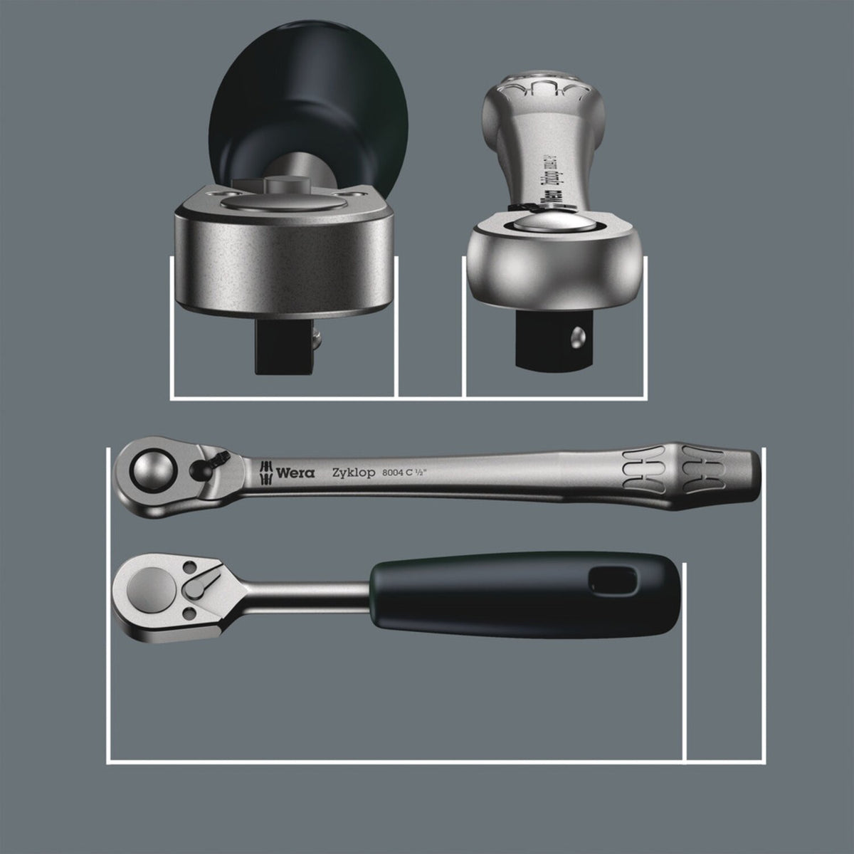 Wera Zyklop metal ratchet kit 29 pcs. 3/8" drive - Metric