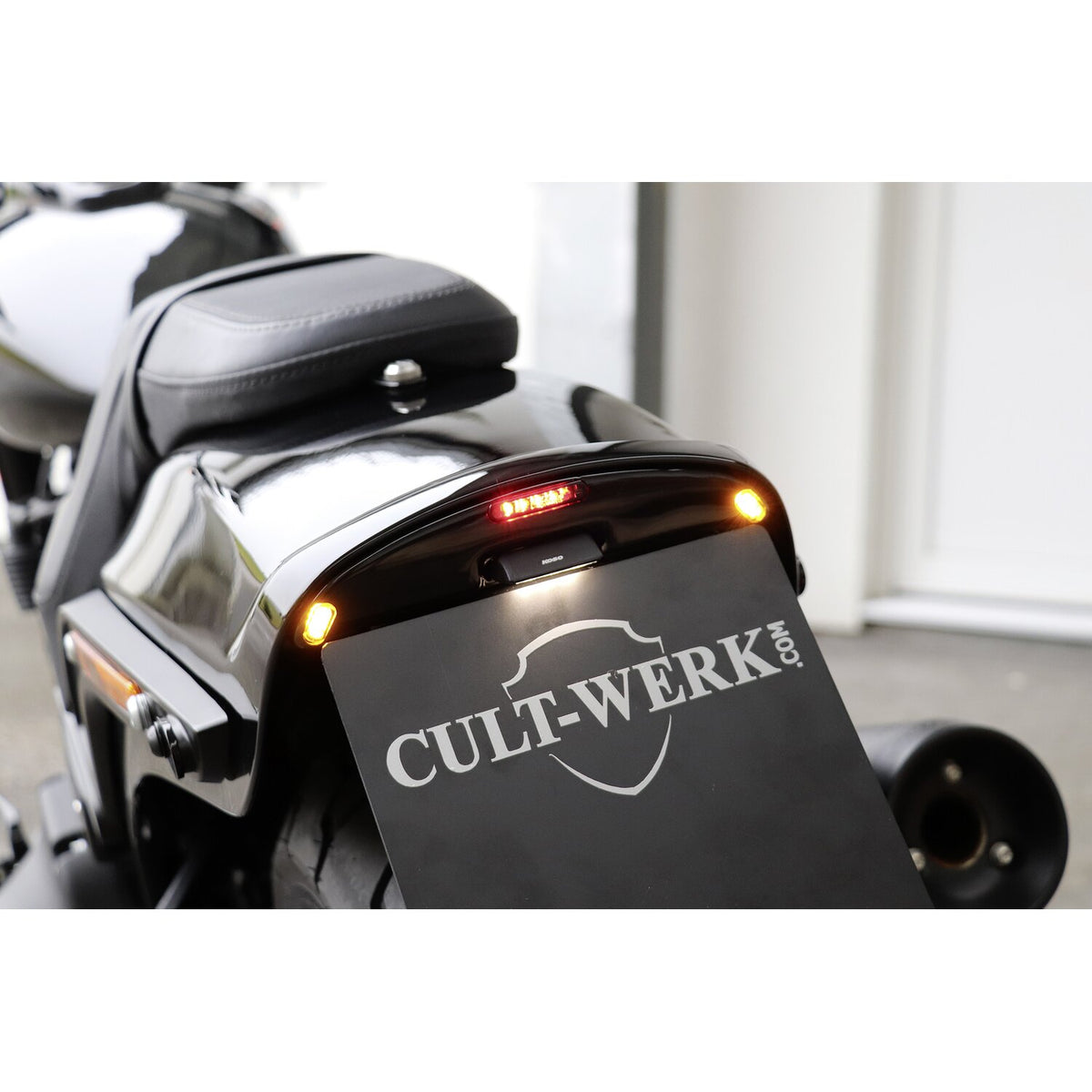Cult-Werk, license plate bracket. 2-1 taillight/brake light