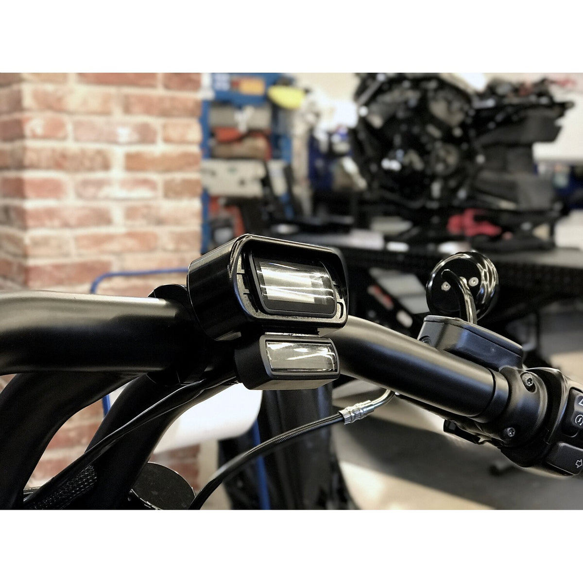 Killer Custom, speedometer relocation housing. Black