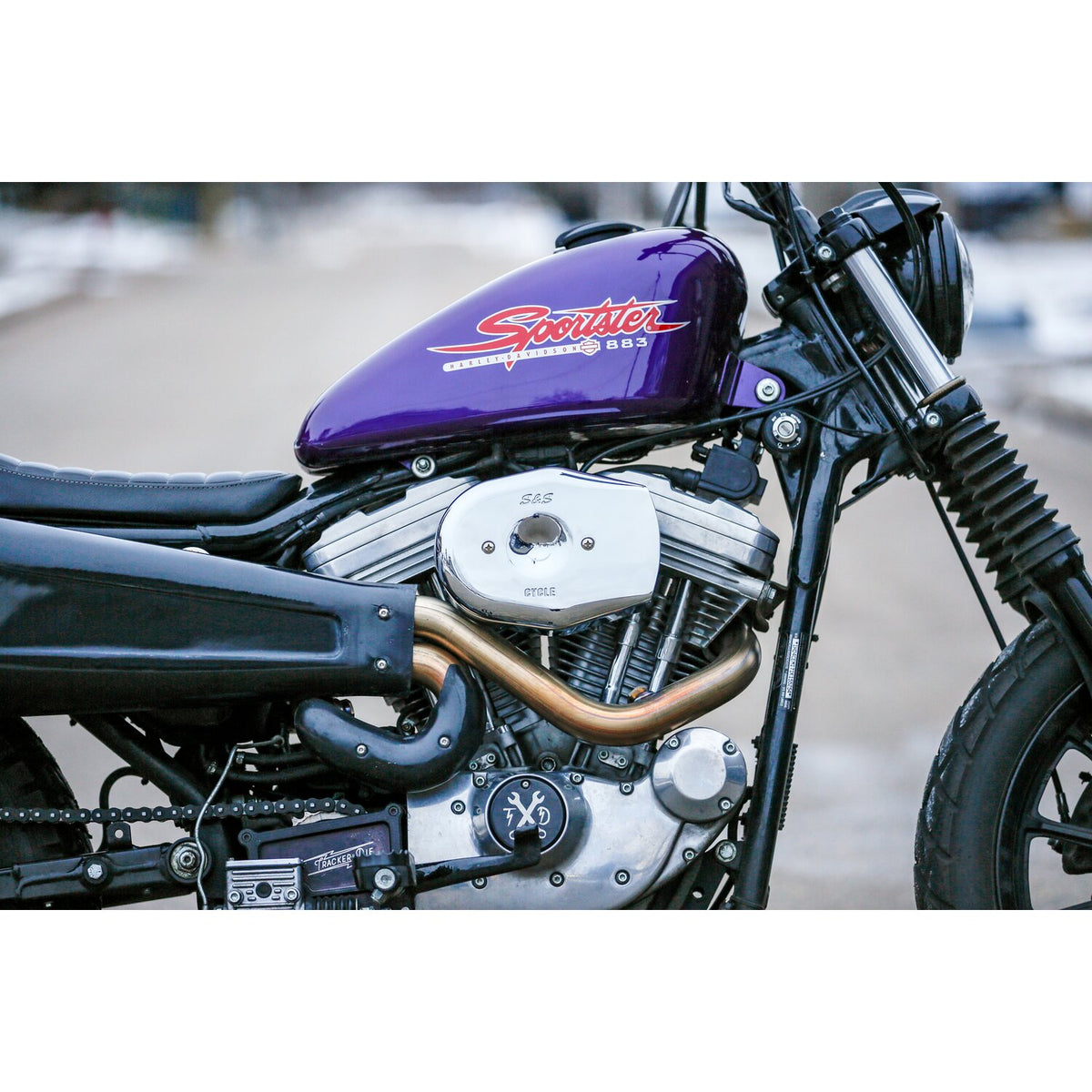 S&S Stealth Tribute air cleaner cover. Chrome