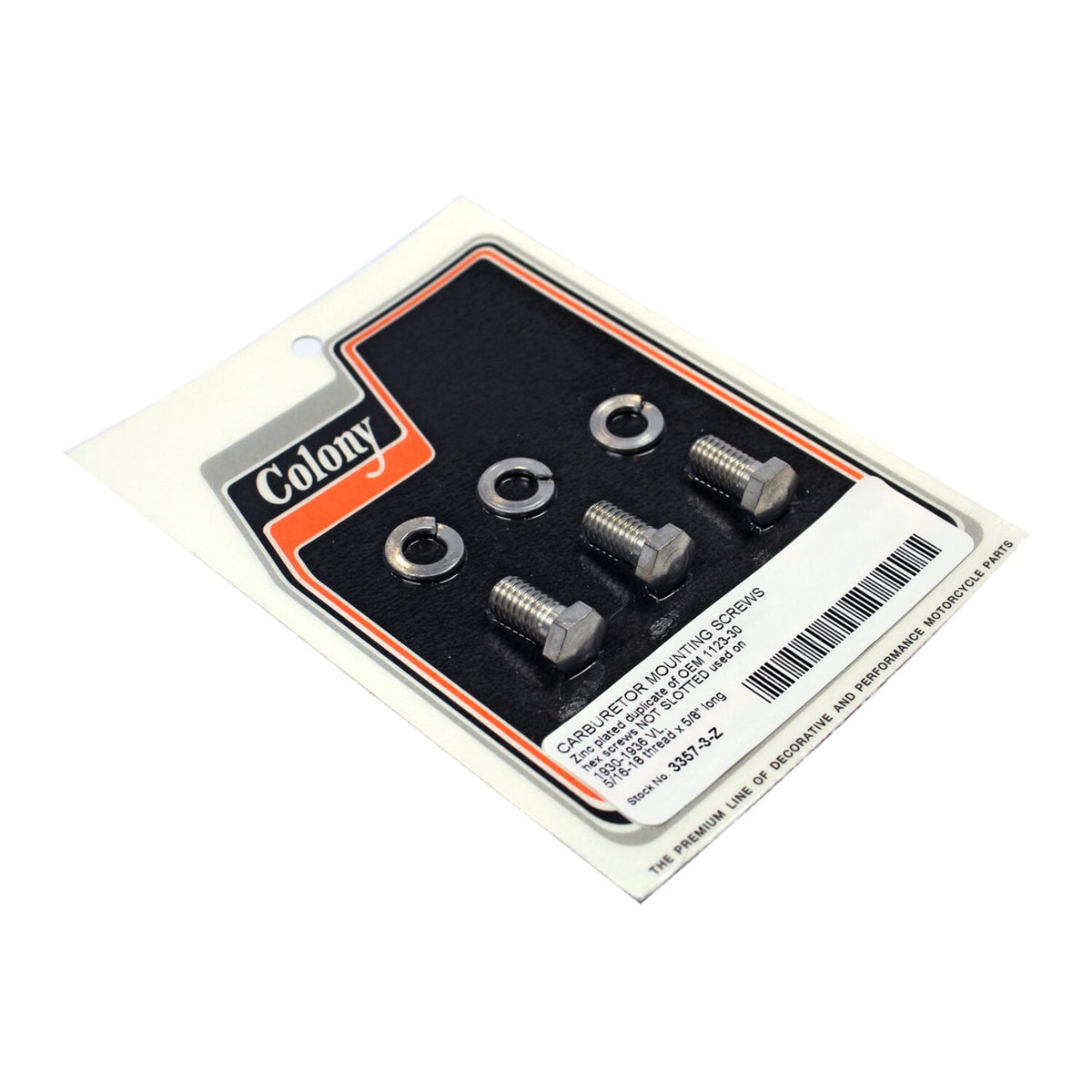 Colony, carburator mount screws