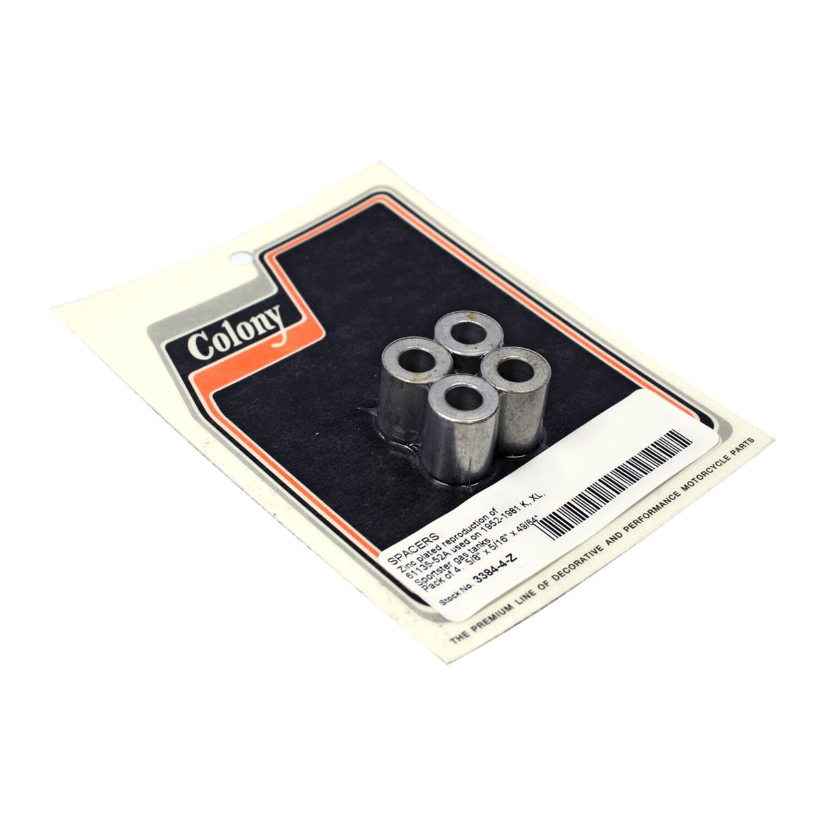 Colony, gas tank spacer set (4) zinc