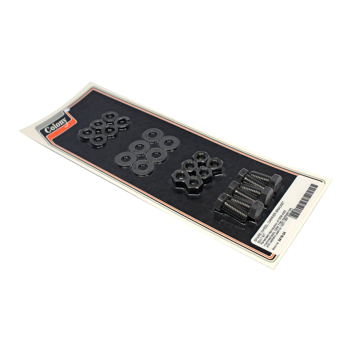 Colony, spare wheel carrier bracket bolt kit