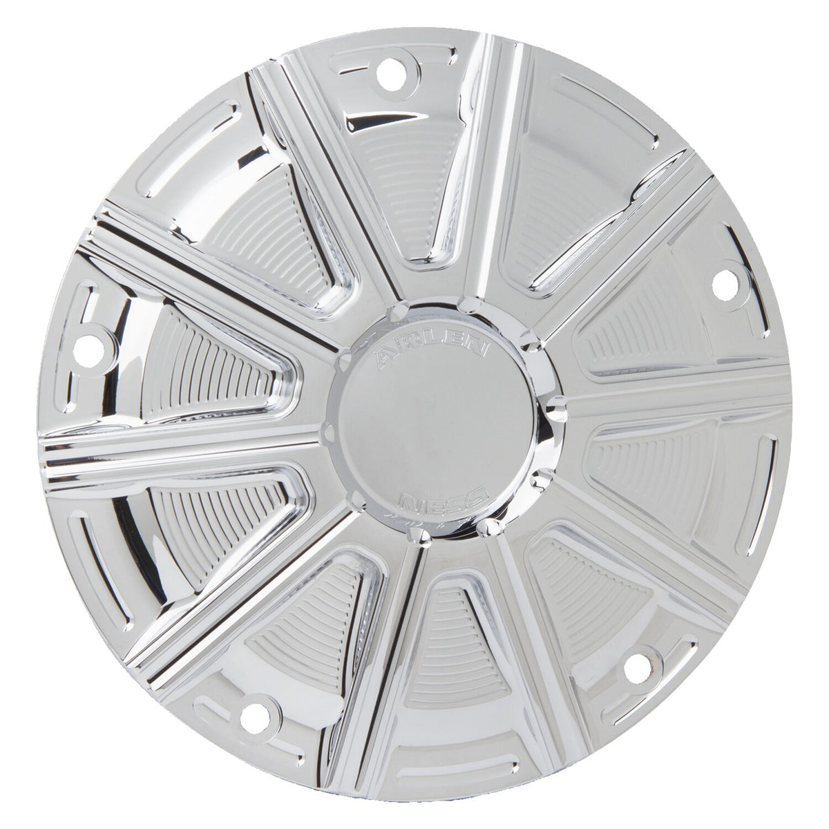 Arlen Ness, 10-Gauge II derby cover. Chrome