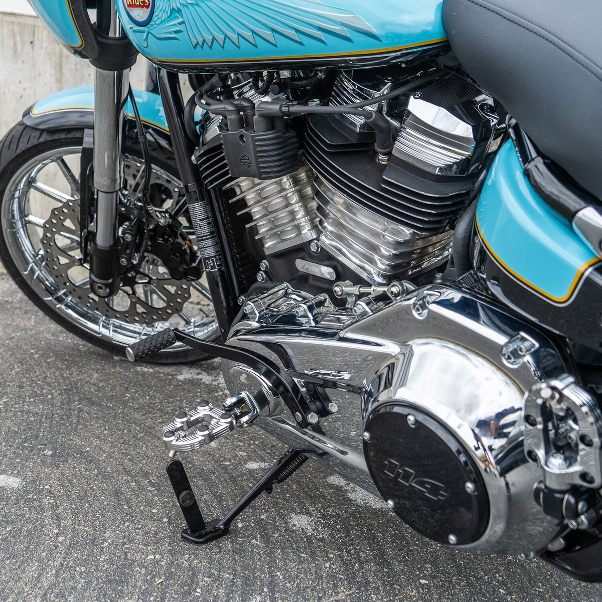 Arlen Ness, MX foot pegs. Chrome