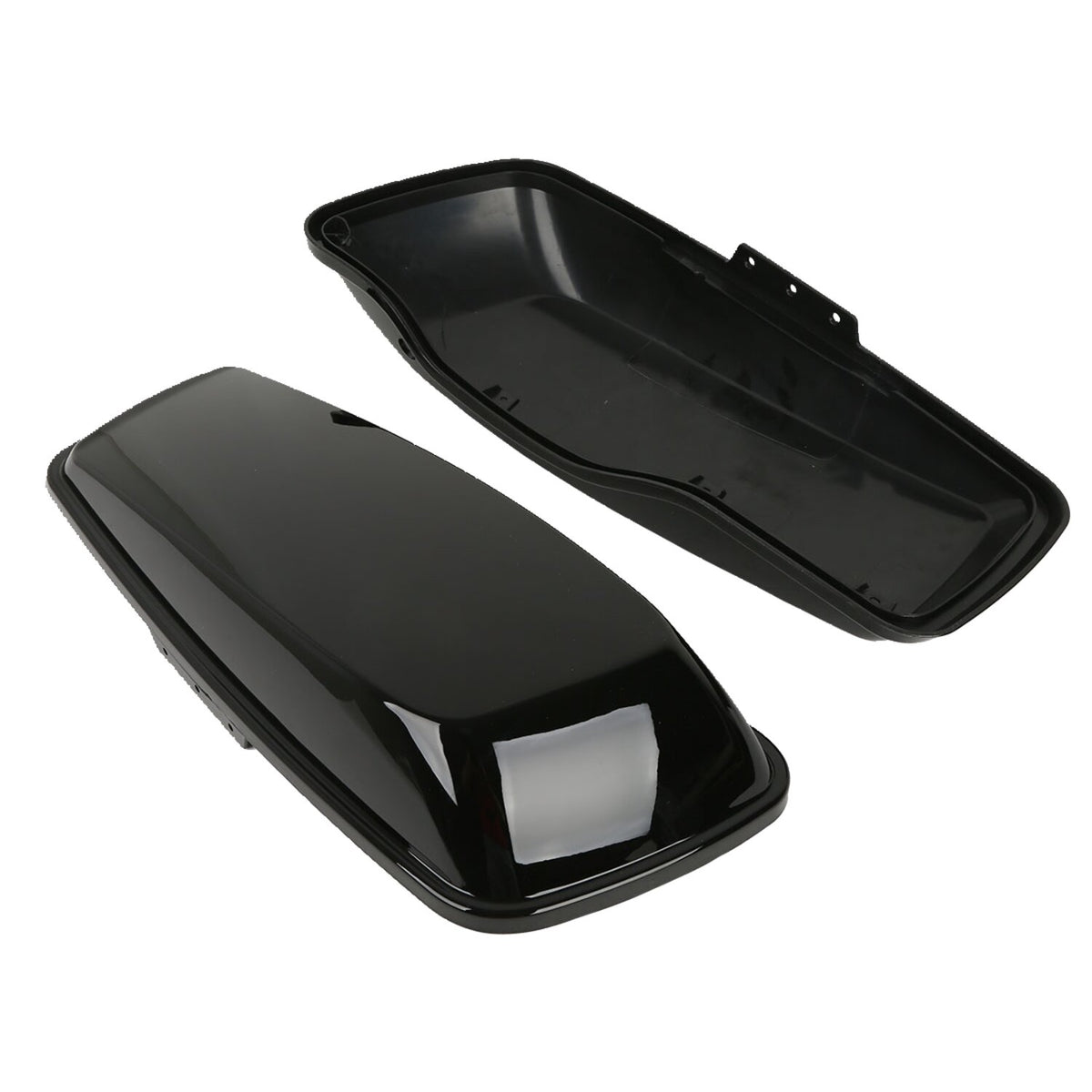 Saddlebag lid set. Black