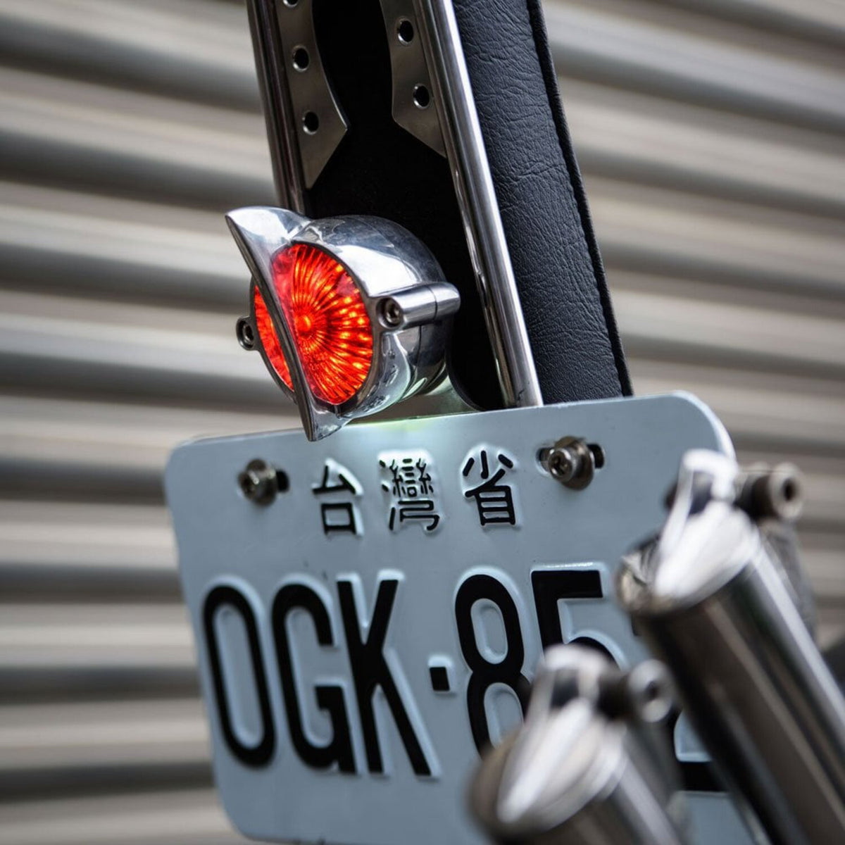 Motone, Cuda taillight. Polished, no bracket. ECE
