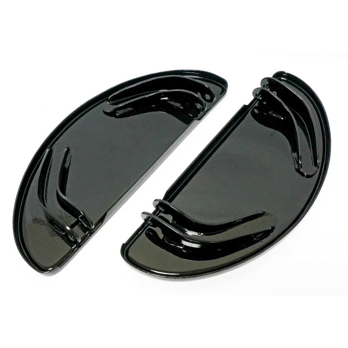 Oval early style floorboards. solid. Black
