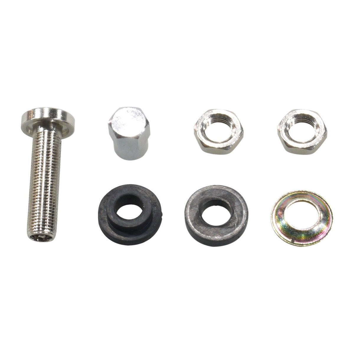 Screw-in tubeless valve stem. Chrome hex cap