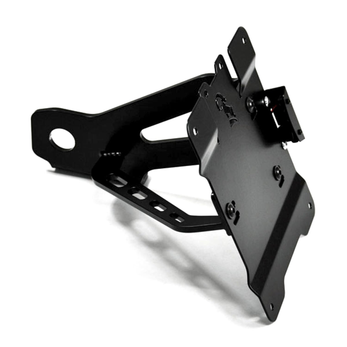 Zieger, side mount license plate bracket kit. Black