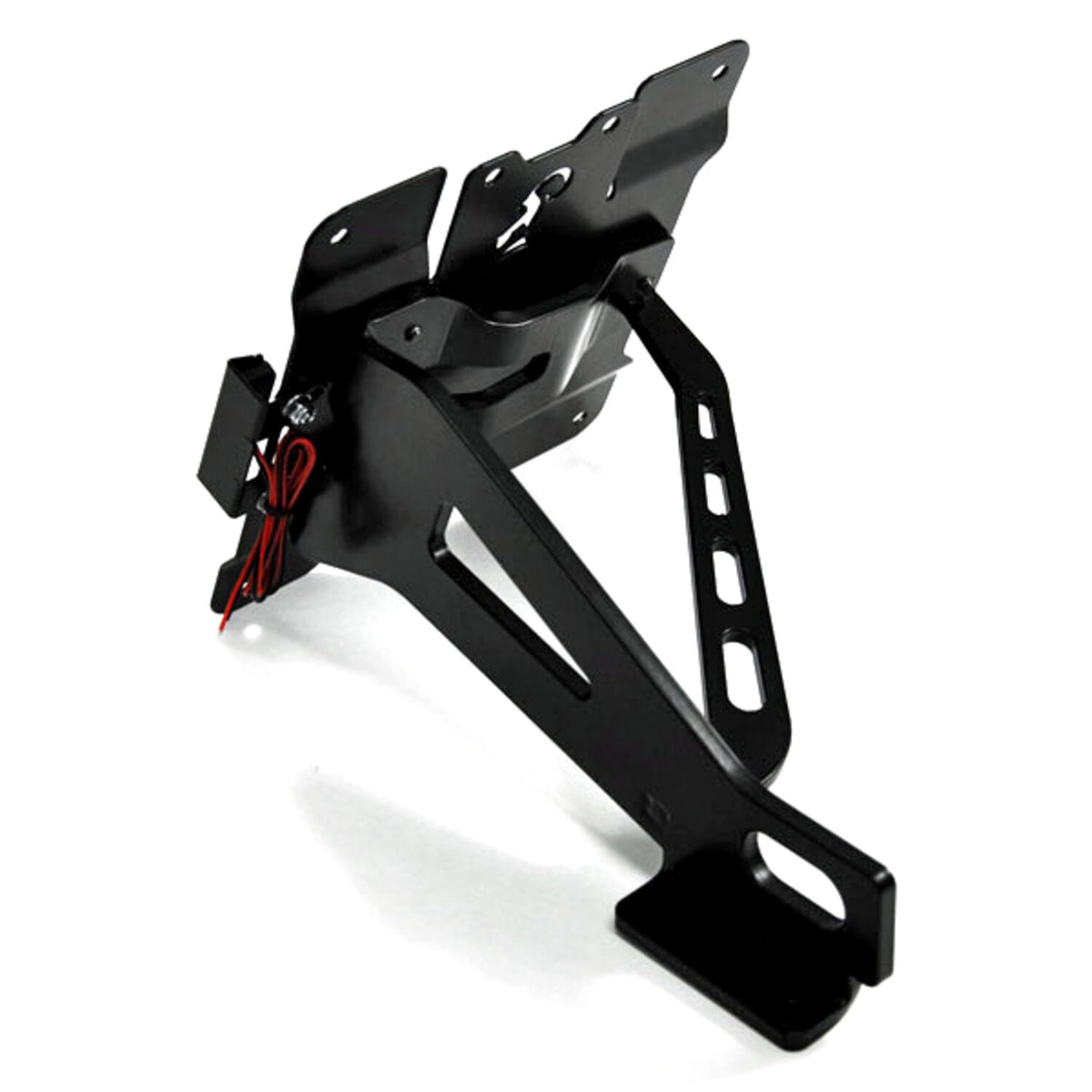 Zieger, side mount license plate bracket kit. Black