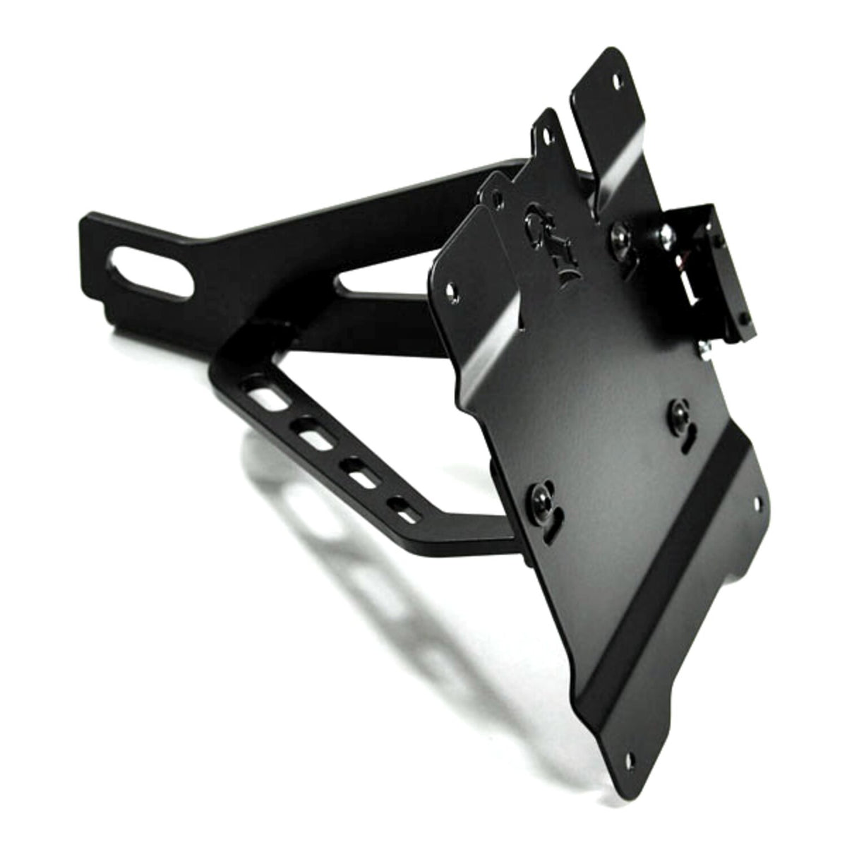 Zieger, side mount license plate bracket kit. Black