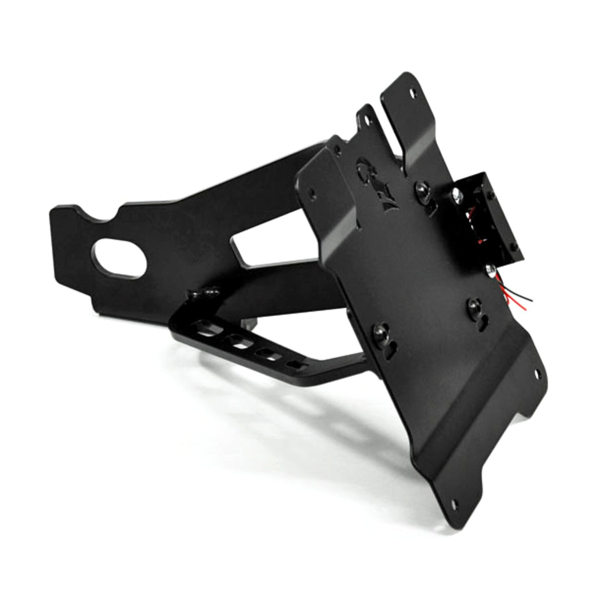 Zieger, side mount license plate bracket kit. Black