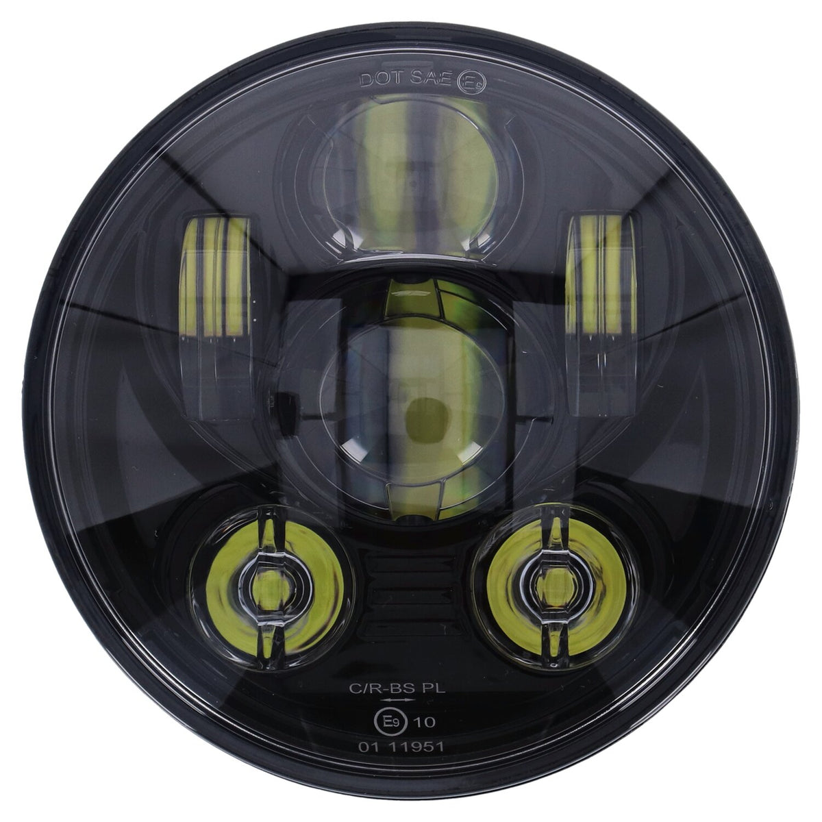 Bright, 5-3/4" LED headlamp unit. Black