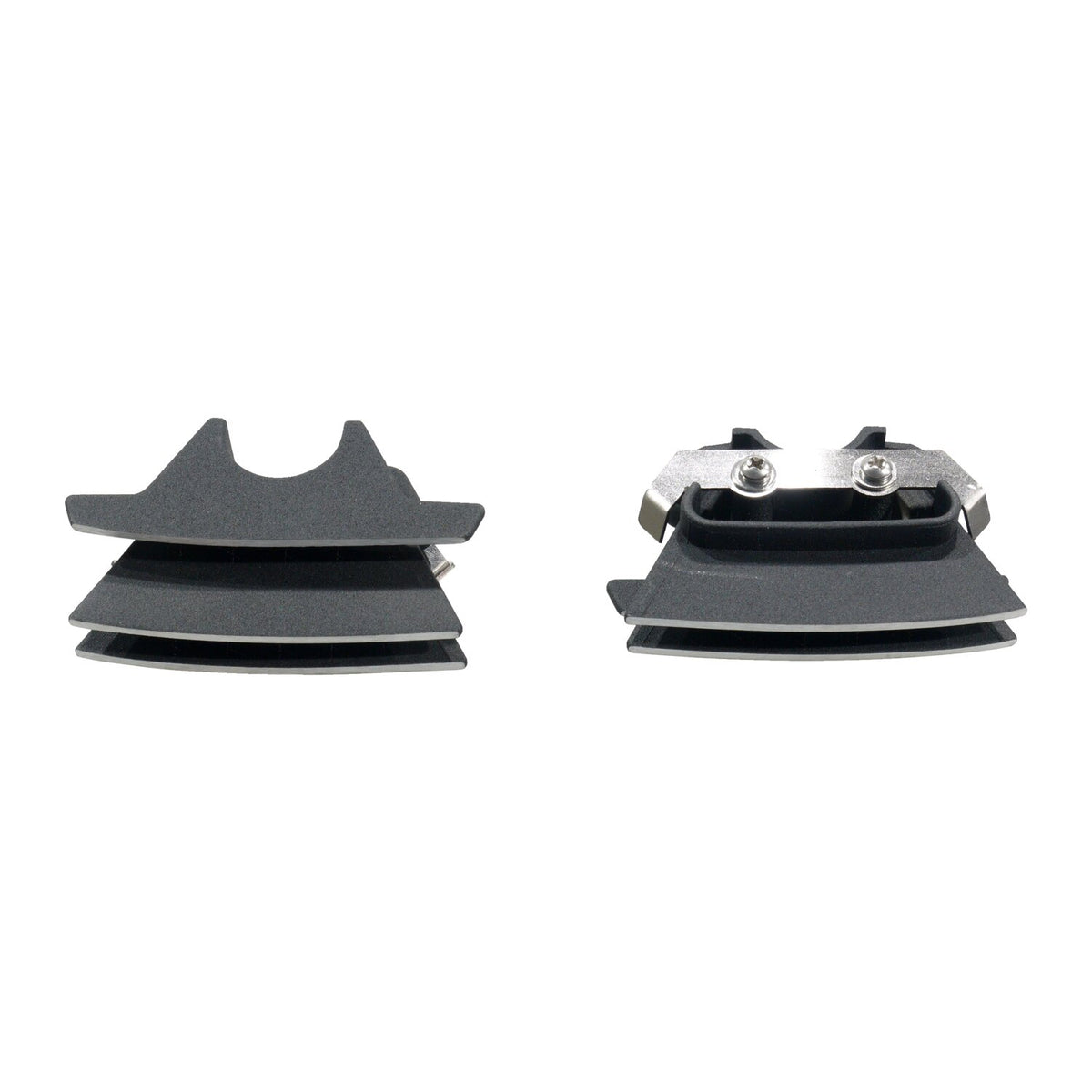 Head bolt bridge cover set. Finned, black
