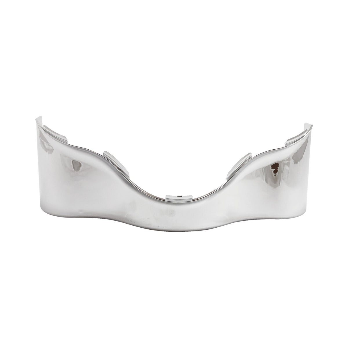 Lower outer batwing fairing trim skirt. Chrome