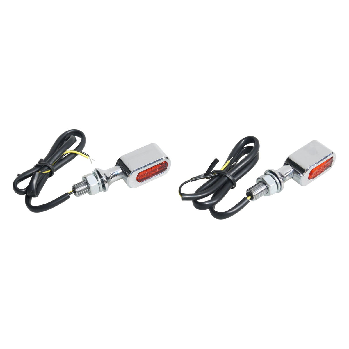Fastline, LED turn signal set. Chrome, amber lens