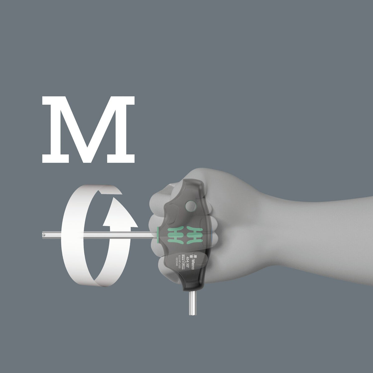 Wera HF T-handle hexdriver series 454 Size 8
