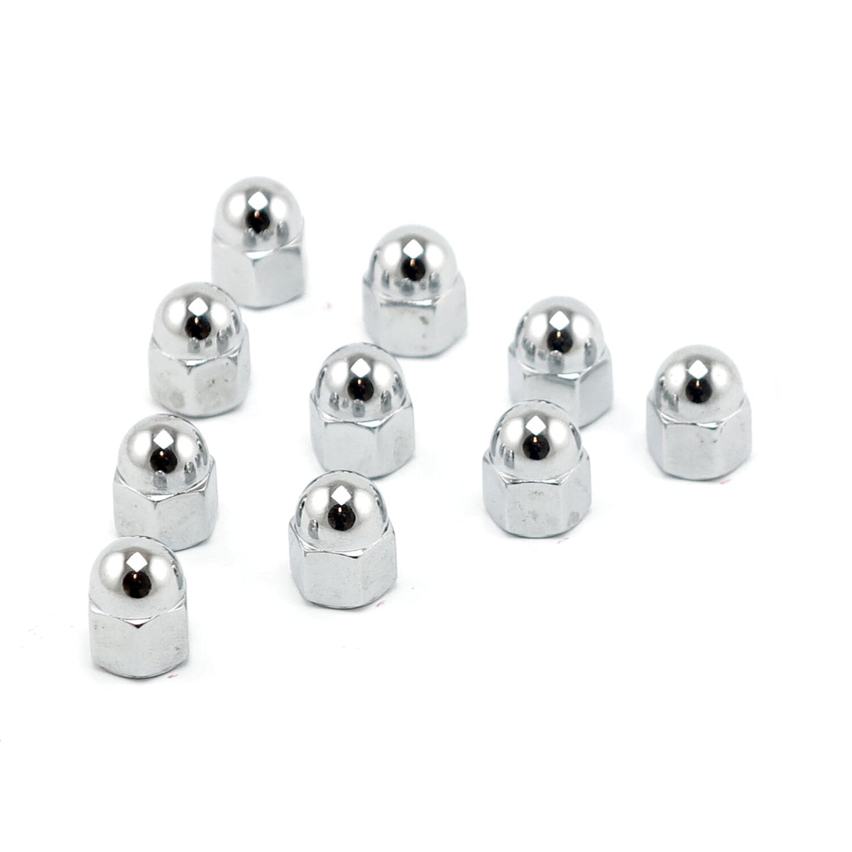 Colony, 5/16-18 acorn nuts chrome. Low Crown