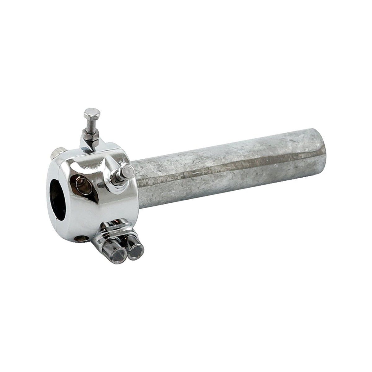 Universal metal throttle grip 7/8"/22mm handlebars, chrome