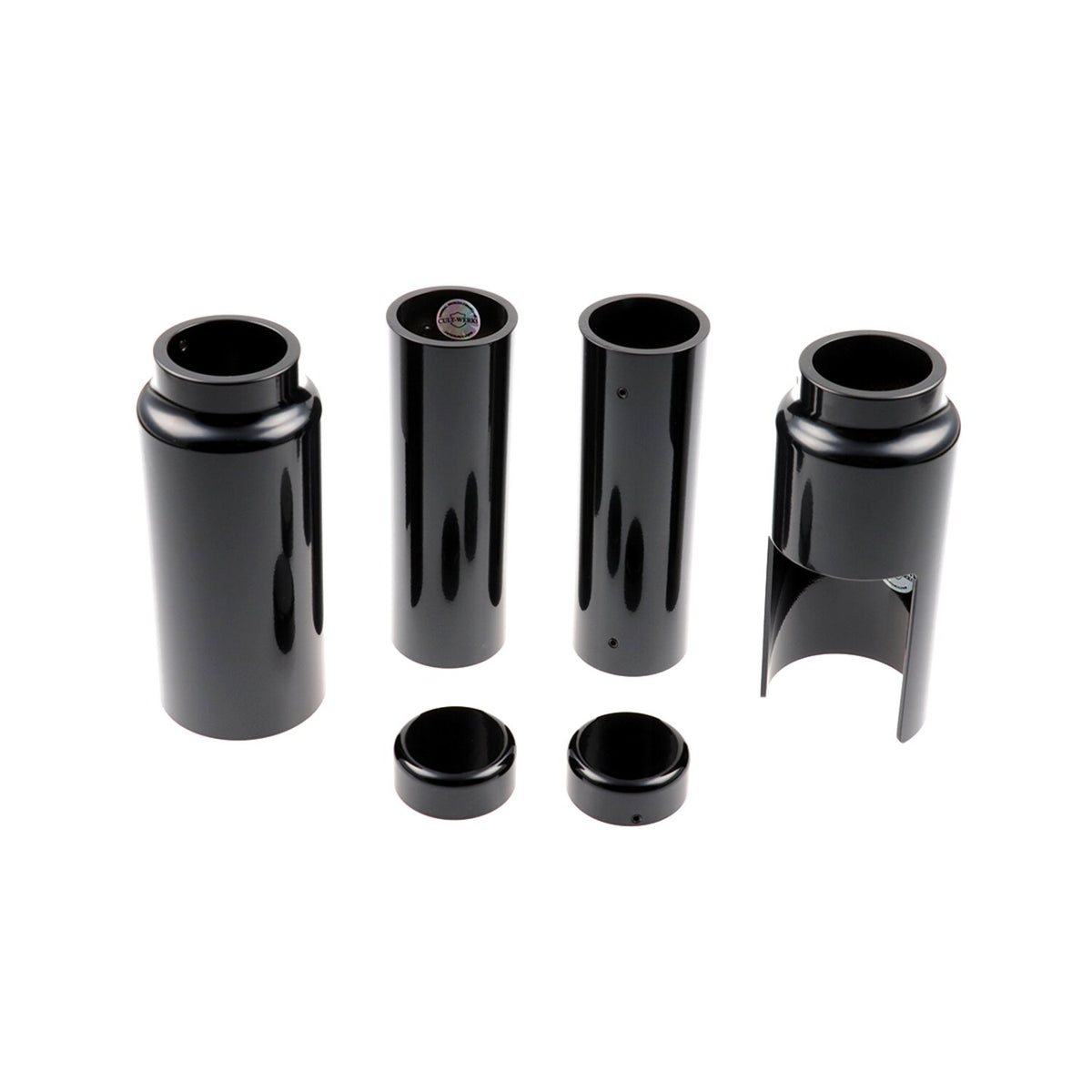 Cult-Werk, 6-piece fork tube cover kit. Gloss black