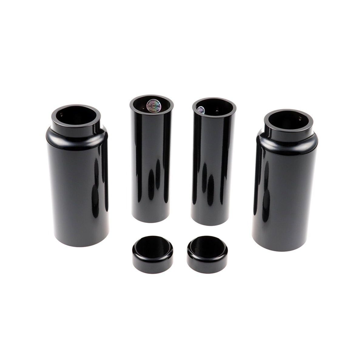 Cult-Werk, 6-piece fork tube cover kit. Gloss black