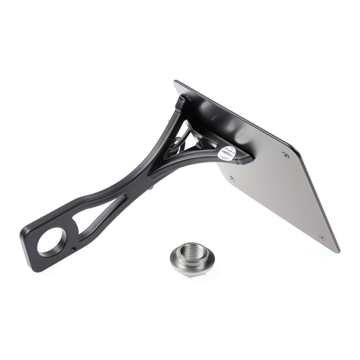 Cult-Werk, side mount license plate bracket, black. Italy