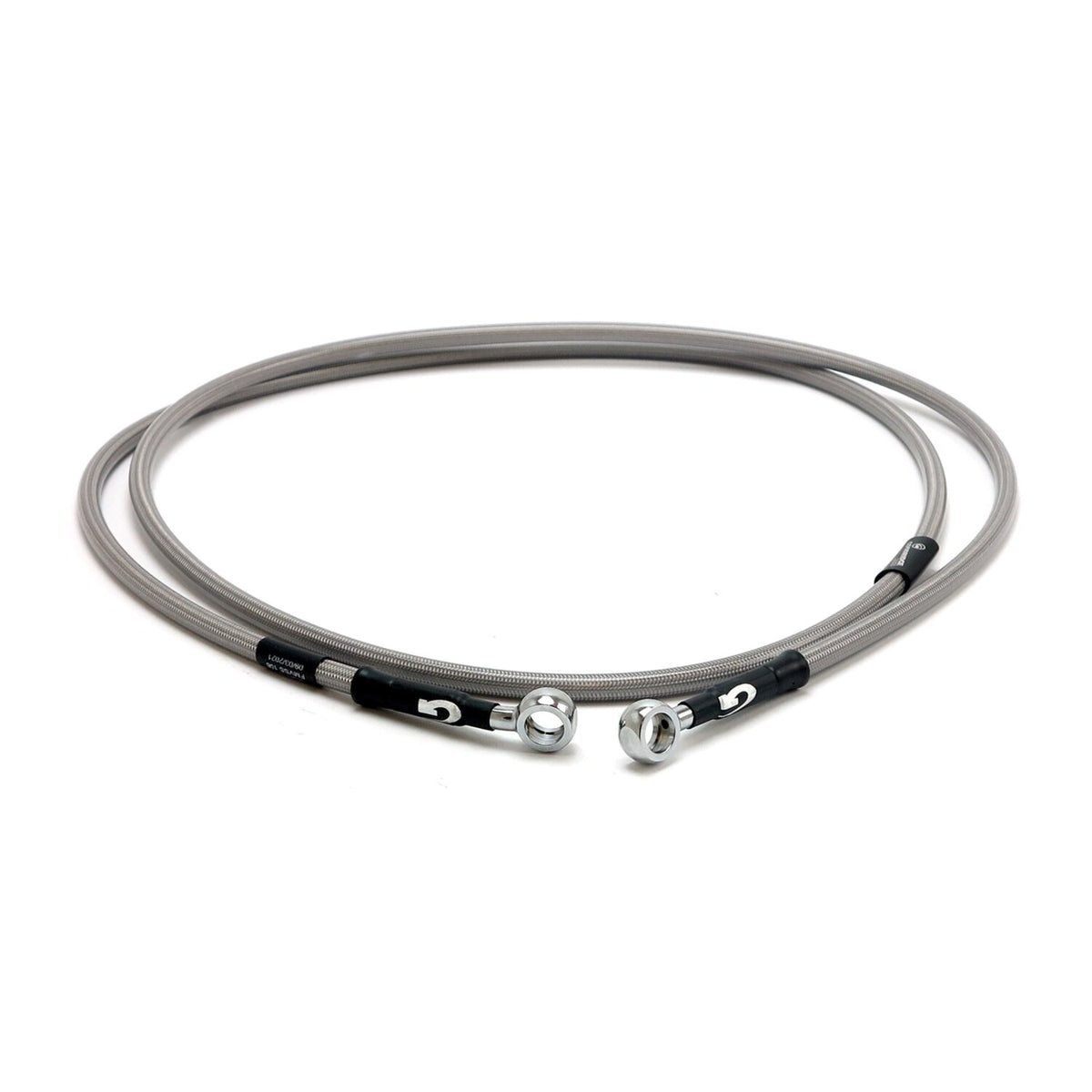 Goodridge brake line upper front, stainless clear coated