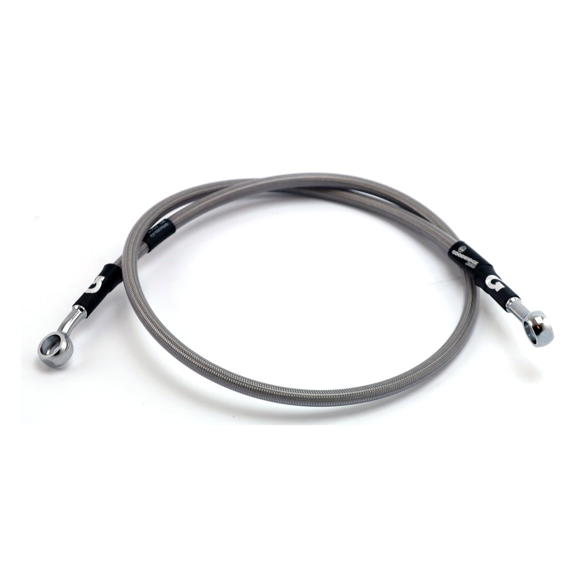 MCS by Goodridge brake line front, stainless clear coated