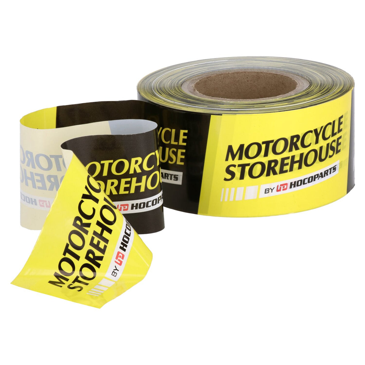 Motorcycle storehouse, barrier tape black/yellow