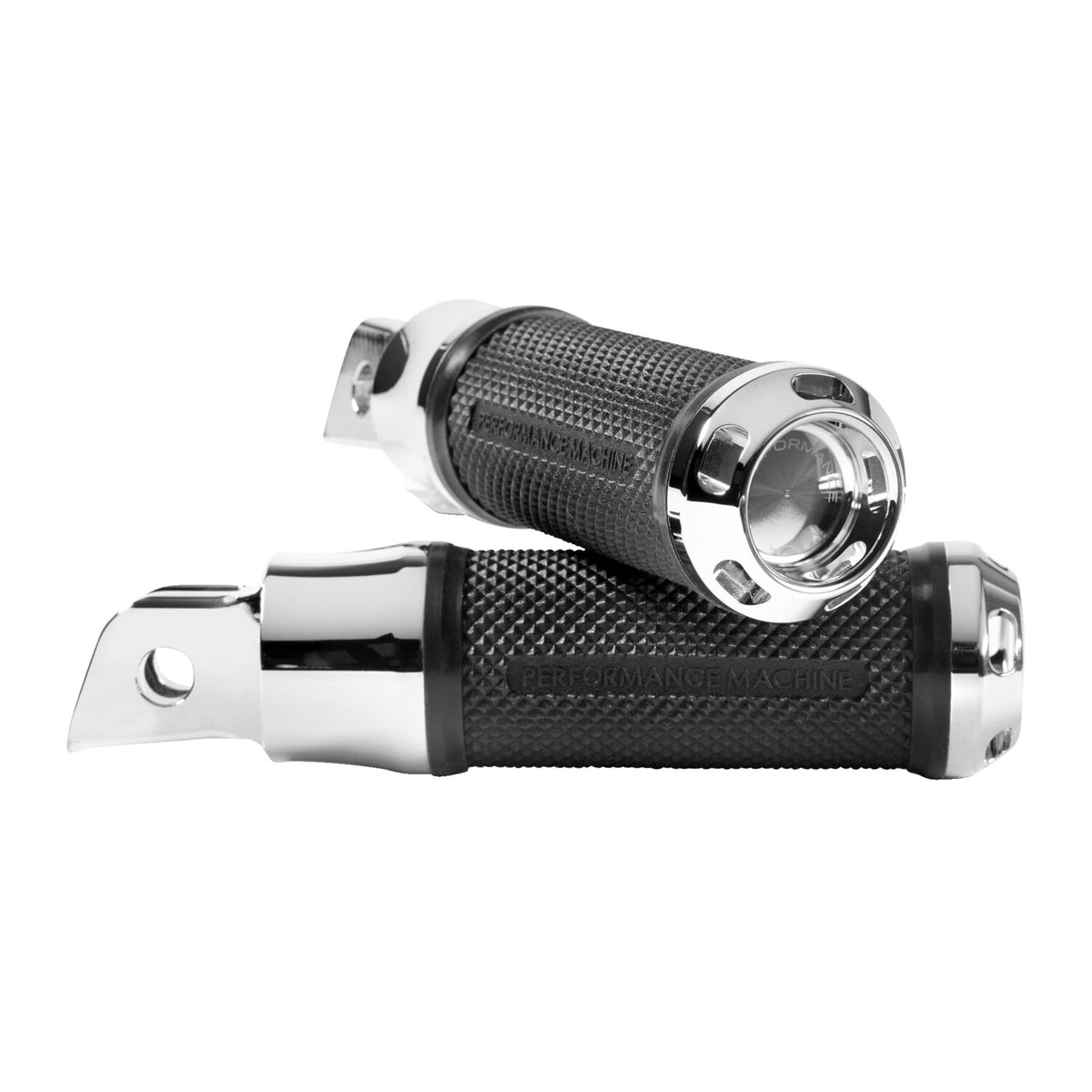 Performance Machine, Apex rider footpegs. Chrome