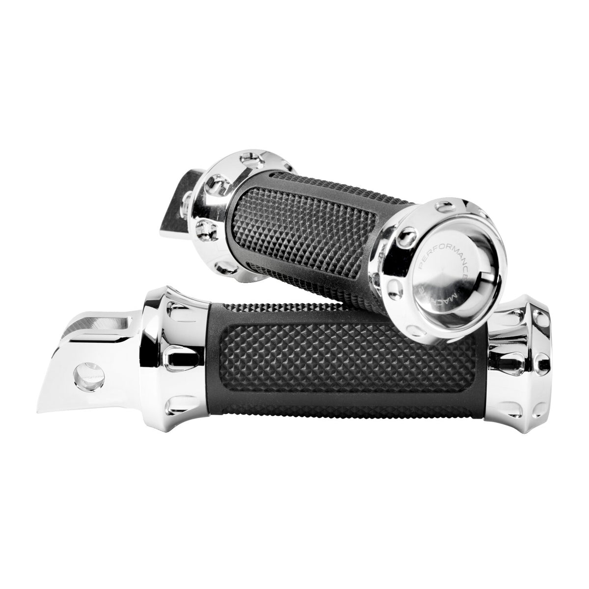 Performance Machine, Overdrive rider foot pegs. Chrome