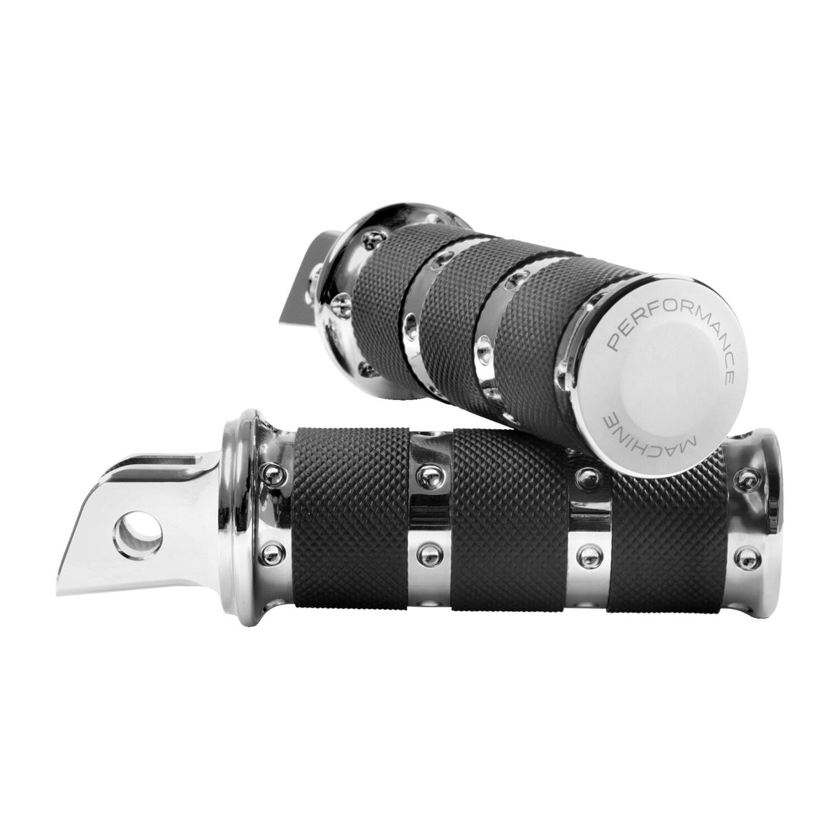 Performance Machine, XLS rider foot pegs. Chrome