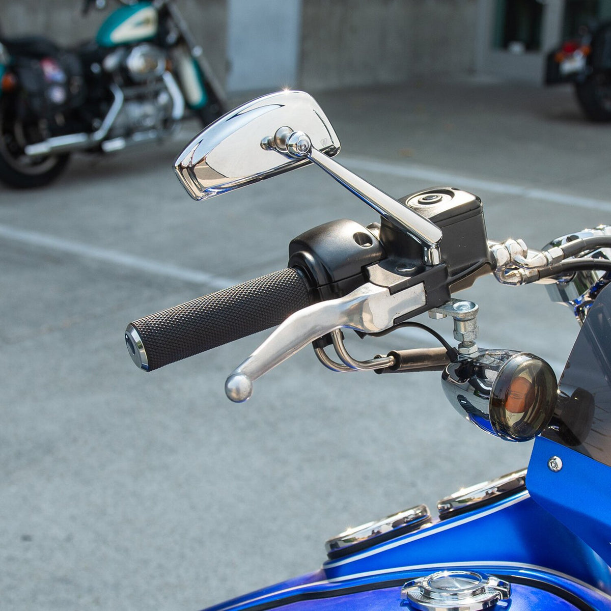 Arlen Ness, Tearchop mirror right. Chrome
