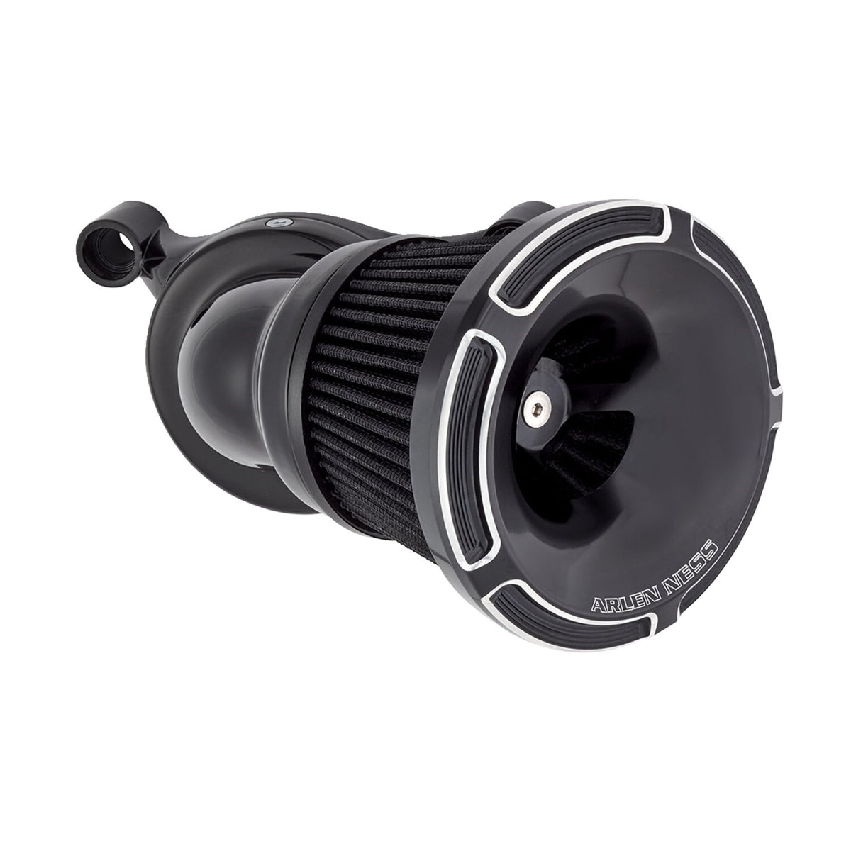 Arlen Ness, Beveled Velocity 65°/90° air cleaner cover. Blk