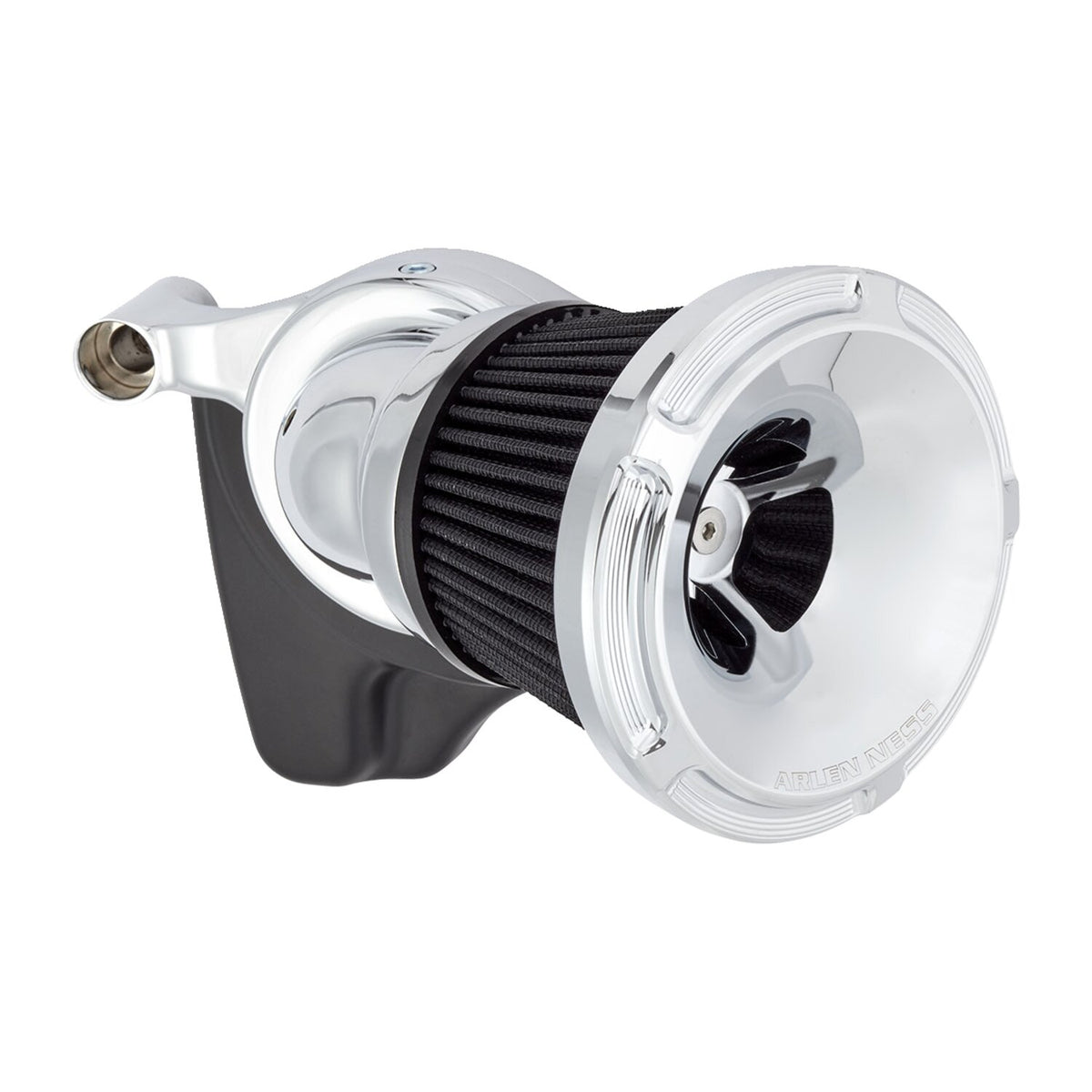 Arlen Ness, Beveled Velocity 65°/90° air cleaner cover. Chr