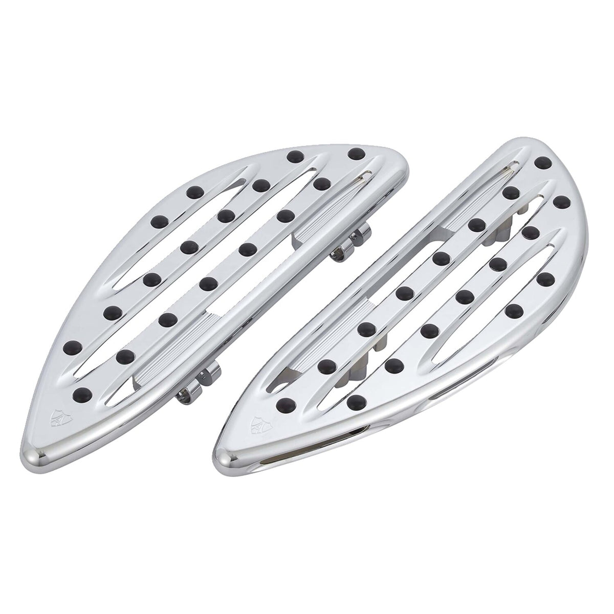 Arlen Ness, M8 Softail Deep Cut rider floorboards. Chrome