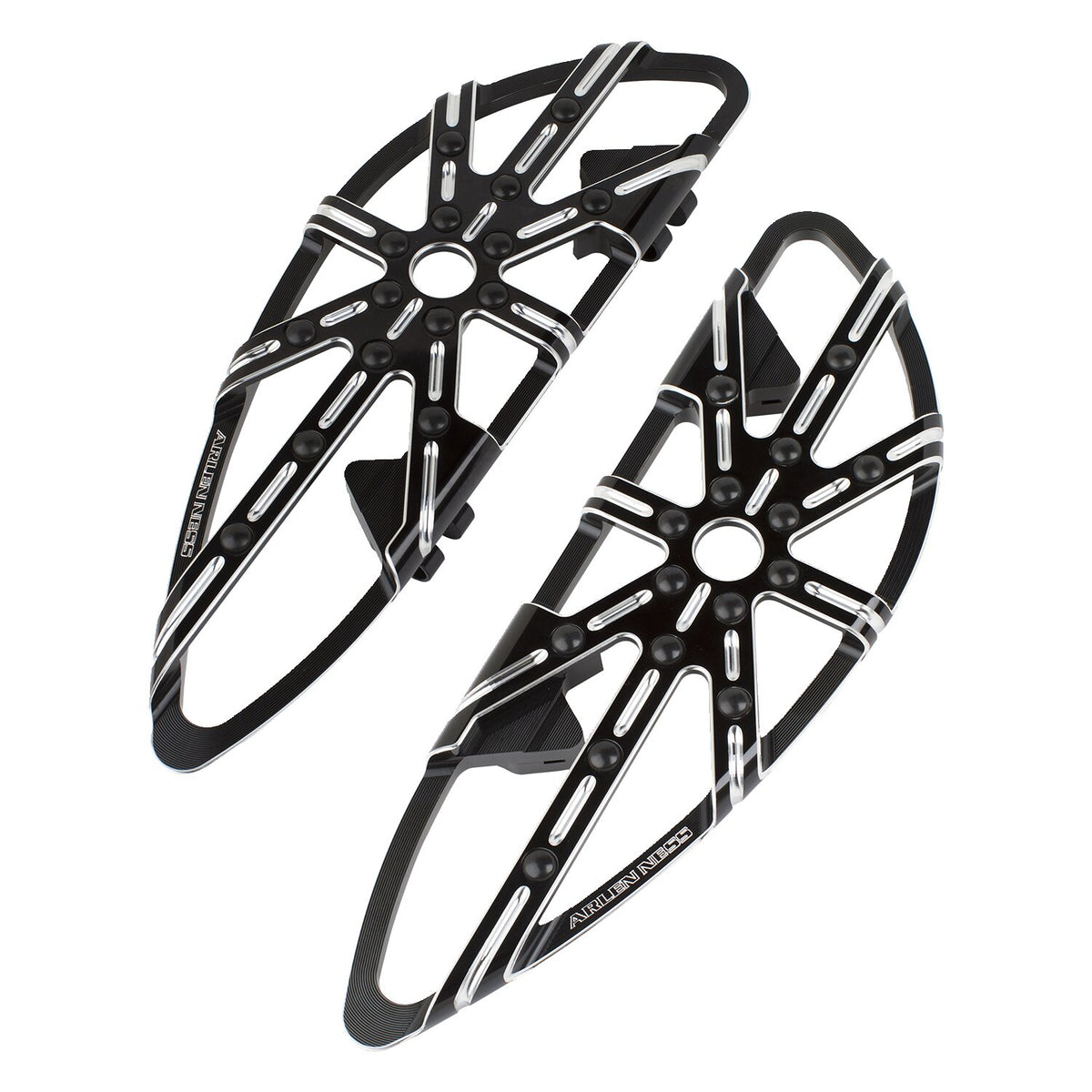 Arlen Ness, M8 Softail 10-Gauge rider floorboards. Black