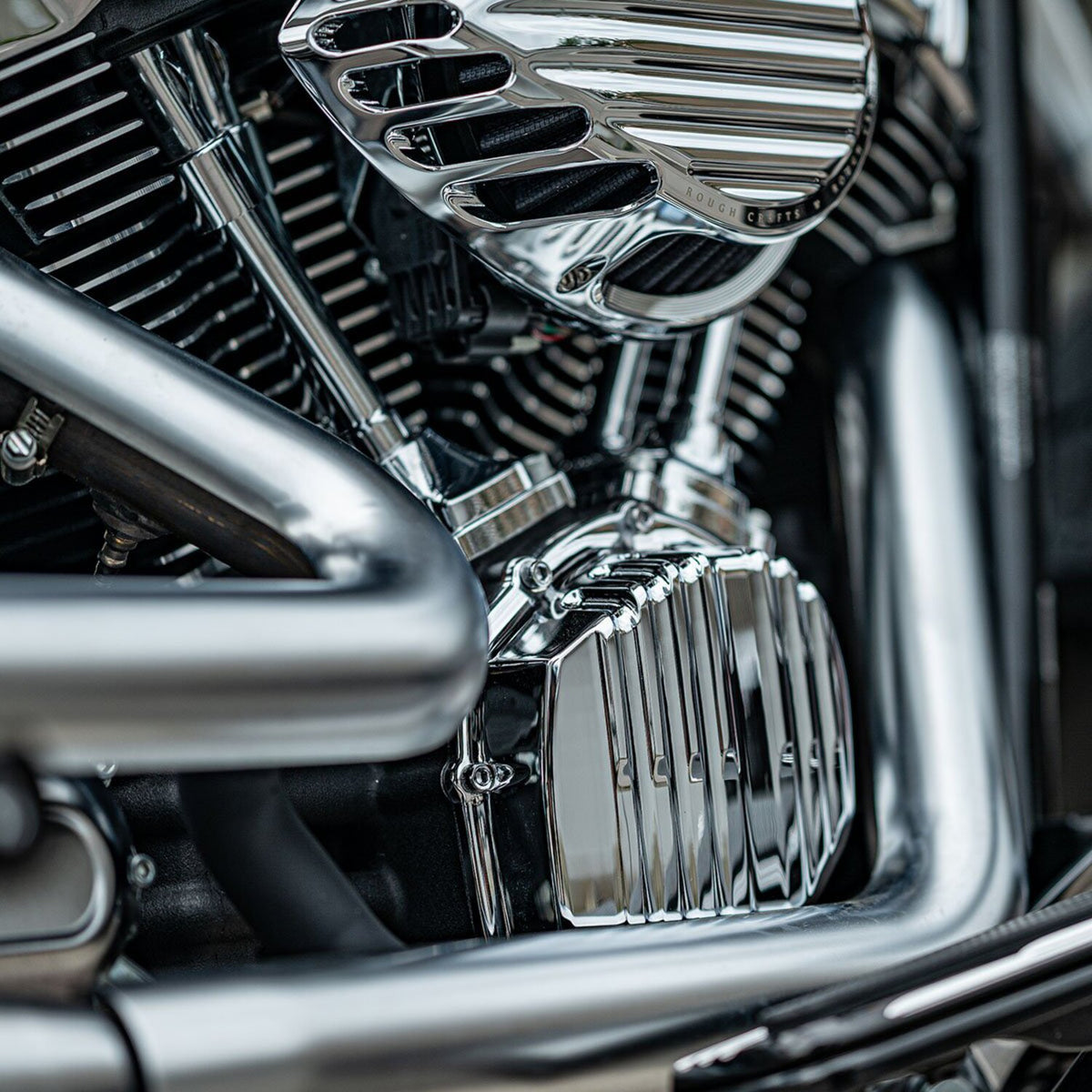 Rough Crafts, cam cover. Chrome