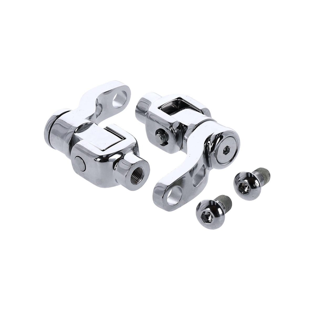 M8 Softail passenger footpeg mount kit, 360° adj. Chrome
