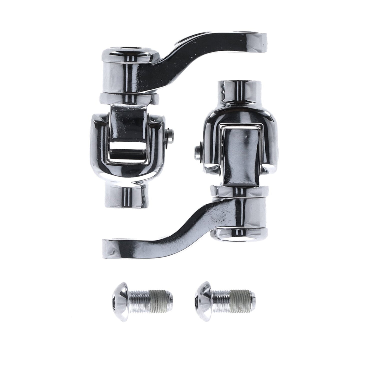 M8 Softail passenger footpeg mount kit, 360° adj. Chrome
