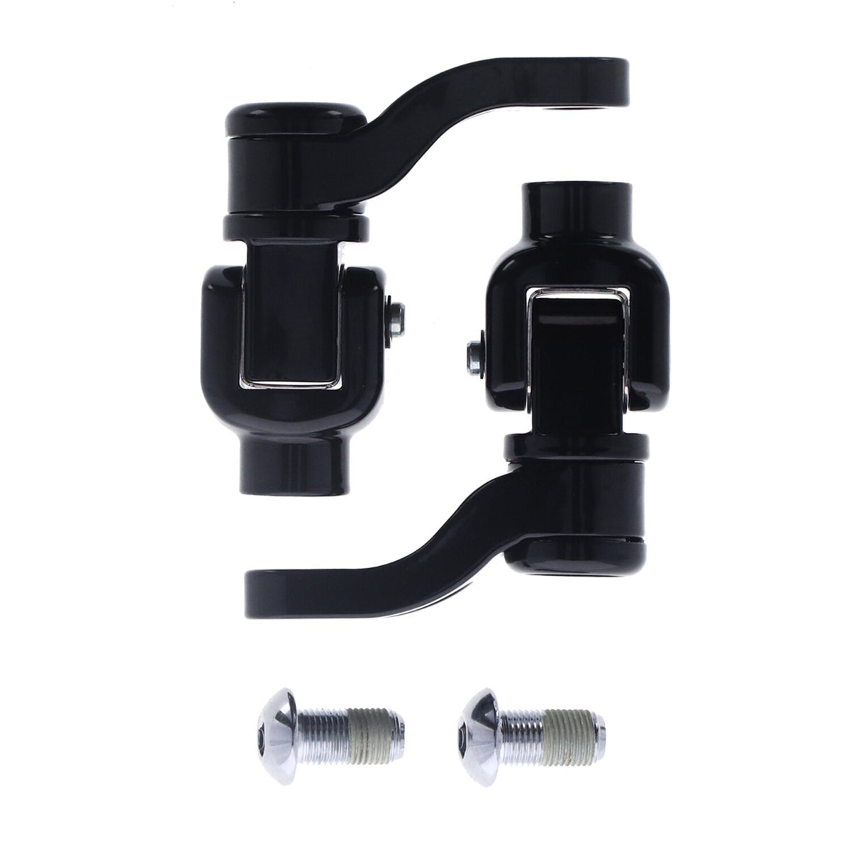 M8 Softail passenger footpeg mount kit, 360° adj. Black