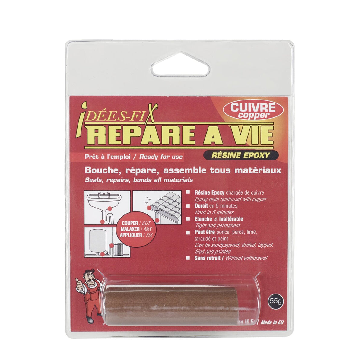 Pressol, Idées-Fix moldable metal. Copper, 55 grams
