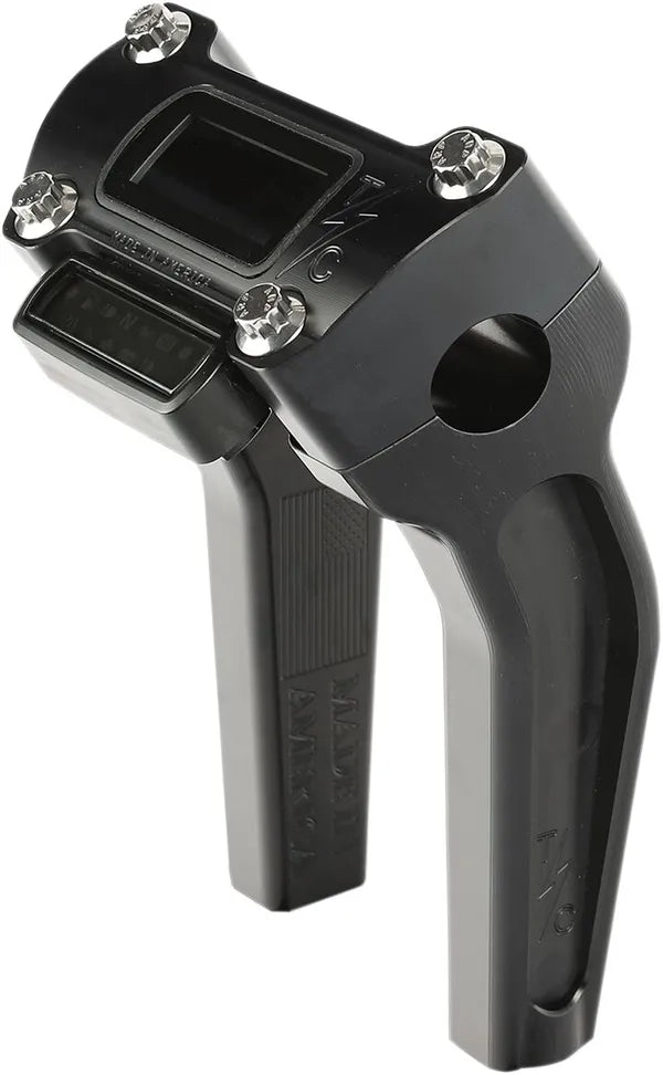 Thrashin 6.5-Inch Pullback Risers with Gauge Cutout – Black