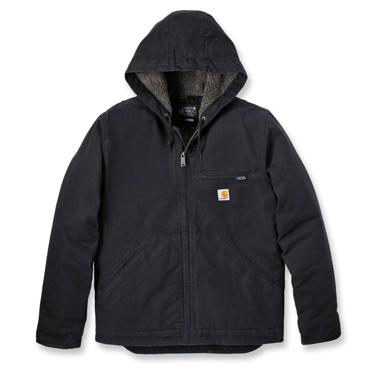 Carhartt Washed duck lined jacket black