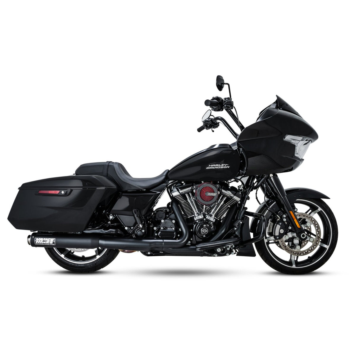 V&H, Supersport 400 slip-on mufflers. Black